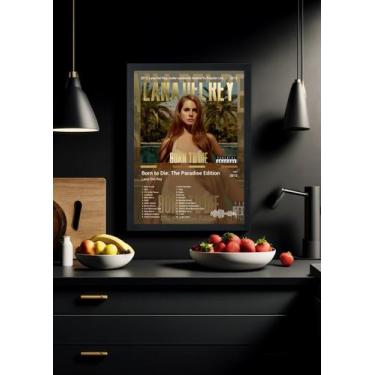 Imagem de Quadro Decorativo Lana Del Rey Paradise (Colored) Com Vidro Tamanho:21