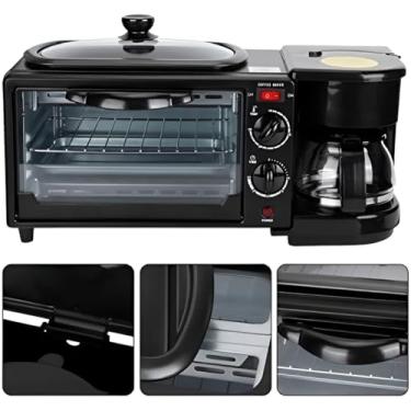 Imagem de Máquina de Café da Manhã 3 em 1 Multifuncional, Forninho Cafeteira, Preto, Plástico, 800W, 0.6L