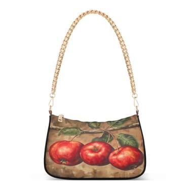 Imagem de CEBUGI Bolsas transversais femininas bolsa de ombro maçãs bolsa clutch elegante com alça de corrente
