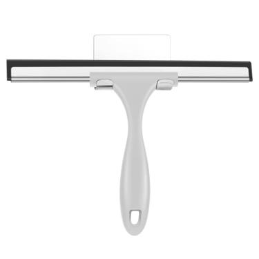 Imagem de SetSail Rodo de chuveiro para portas de vidro Rodo multiuso para vidro de chuveiro Rodo de janela resistente com gancho para azulejo, pia, espelho, limpeza de para-brisa de carro 25 cm