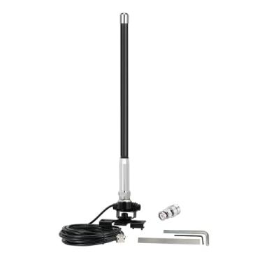 Imagem de Bingfu Antena de rádio amador móvel de banda dupla VHF UHF 136-174MHz 400-470MHz PL259 Antenas de rádio amador para veículos, carros, caminhões, marítimos, suporte fixo com cabo coaxial RG58 de 16,5