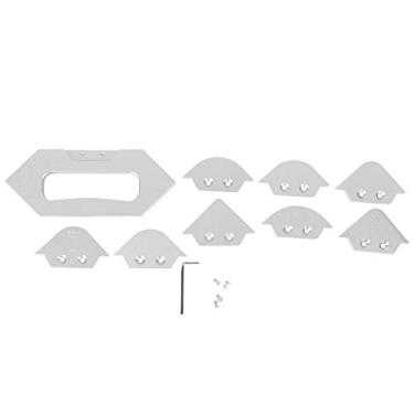 Imagem de Conjunto de gabarito de raio de canto de mesa de roteador Modelo de perfil de chanfro para corte de madeira profissional para carpintaria DIY Decoração de madeira Kit de