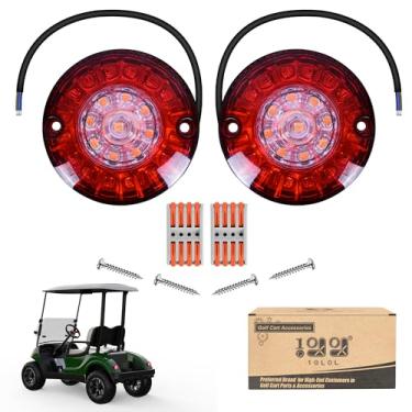 Imagem de 10L0L Kit de luzes traseiras universais para carrinho de golfe com interruptor, freio e seta para carro Yamaha EZGO Club, fácil instalação