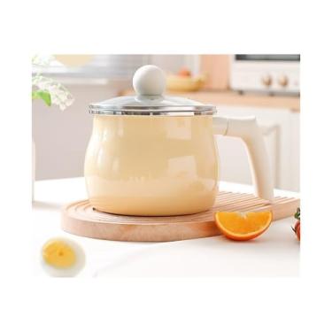 Imagem de Panela de leite esmaltada, panelas e frigideiras esmaltadas multiuso Superfície antiaderente, fácil de limpar, panela esmaltada multiuso para ferver, sopas de aquecimento, molhos de leite para uso