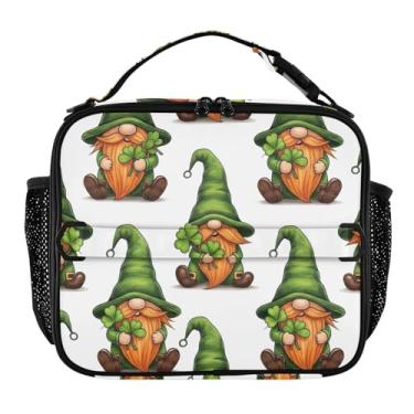 Imagem de Joisal Lancheira alegre de desenho animado verde para mulheres, meninas, lancheira masculina e infantil, lancheira para trabalho, bolsa térmica para meninos