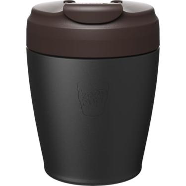 Imagem de KeepCup Caneca de viagem Commuter - Copo de café reutilizável de aço inoxidável isolado com tampa flip à prova de derramamento - 227 ml - Chocolate amargo