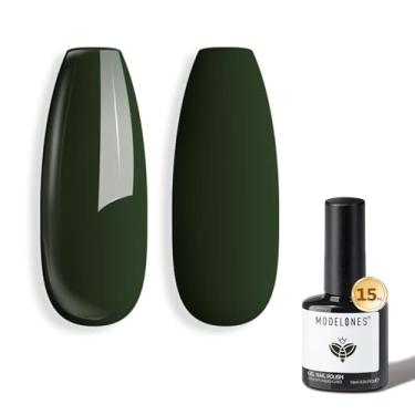 Imagem de Modelones Esmalte de Gel Verde Escuro - Conjunto de 15 ml de Imersão Floresta, Arte de Unhas, Manicure, Presentes para Mulheres, Meninas, Salão DIY