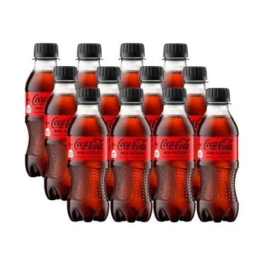 Imagem de Coa-Cola Sem Açúcar Zero - Mini PET 200ml - Sabor Autêntico e Refrescante - Pack 12 Und