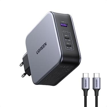 Imagem de UGREEN Conjunto de carregador Nexode 140W USB C com 3 portas GaN para laptop tipo C com cabo USB C de 2 metros Carregador de viagem para Xiaomi, MacBook Pro/Air, iPad Pro, iPhone, Samsung, Steam Deck