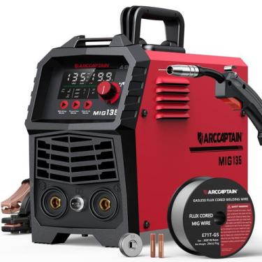 Imagem de Soldador ARCCAPTAIN 135A MIG 2025 com grande display LED 110V, 110V