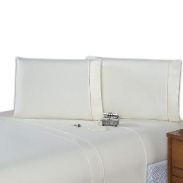 Imagem de Lençol Casal 400 Fios 4 Peças 40cm Altura 100% algodao - Rafaloro, Pal