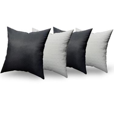 Imagem de Almofadas Decorativas 4 Unidades Com Ziper e Refil Silicone - RT MAGAZ
