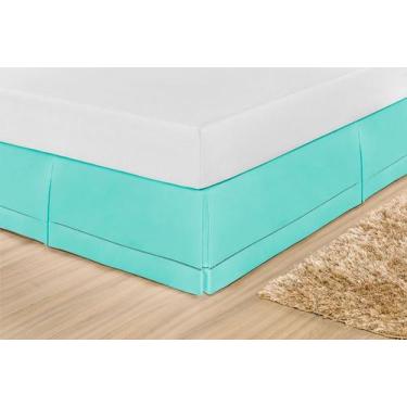 Imagem de Saia Box King 200 Fios Ponto Palito - Rafaloro, Verde Claro