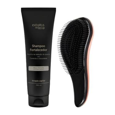 Imagem de Kit Cuida & Desembaraça: Shampoo Fortalecedor Detox 250 ml + Escova Mágica Desembaraçadora