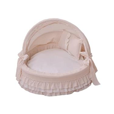 Imagem de Cama de cachorro semi-fechada para gatos para todas as estações, berço removível e lavável, cama para cães pequenos e médios (médio) (X grande)