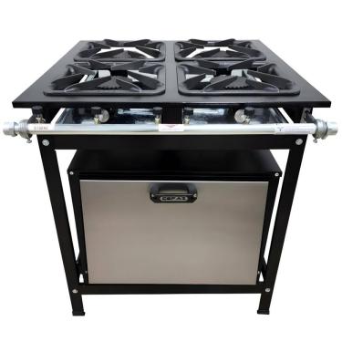 Imagem de Fogao 4 Bocas 30X30 Gold Cfzg-127 Gas Glp Baixa Pressao Perfil 7Cm Com Forno - Cefaz