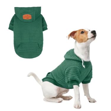 Imagem de BEAUTYZOO Moletom com capuz para cães pequenos, médios e grandes, roupas quentes de inverno para cachorrinho tamanho P M cachorros menina menino, suéter para cachorro moletom com capuz com bolso Bulldog Pitbull gato casaco