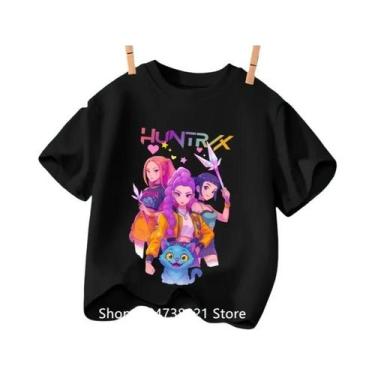 Imagem de Camiseta De Manga Curta Para Meninas Kpop Demon Hunter HuntrX Com Esta
