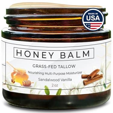 Imagem de Really Good Blends - Bálsamo De Sebo E Mel, Manteiga Corporal Orgânica, Sebo Bovino Alimentado Com Capim Para A Pele, Hidratante Natural Calmante Para Corpo E Rosto, Feito À Mão (Sândalo E Baunilha