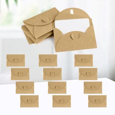 Imagem de Pacote com 12 envelopes de papel kraft vintage, envelopes resistentes e recicláveis para casamento, cartões comemorativos, correspondência de negócios e notas de férias