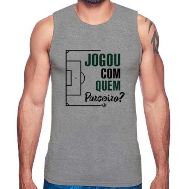 Imagem de Regata Jogou com quem parceiro - Foca na Moda, Cinza, GGG