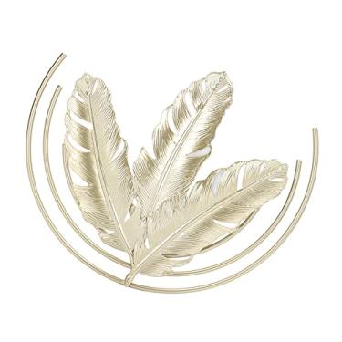 Imagem de Acouto Decoração de Parede de Folha de Metal Esculturas de Parede de Ferro Decoração de de Folha de Metal Dourada Sala de Estar Quarto Esculturas de de Casa Casa e Cozinha / Produtos de para / para Ac (B)