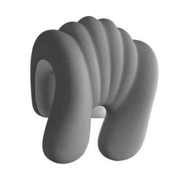 Imagem de Zialofi Almofada de apoio para pescoço para cadeira de escritório, almofada de encosto de cabeça, de suporte de pescoço confortável em espuma viscoelástica, Cinza Escuro