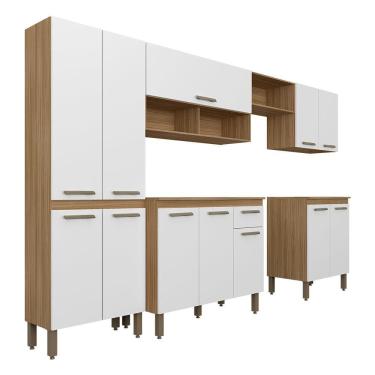 Imagem de Cozinha Modulada 6 Peças 12 Portas Tieli Boreal/branco - M. Arapongas