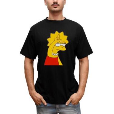 Imagem de Camiseta Masculina  Lisa The Simpsons - Bella Store, Preto, GG, Homem