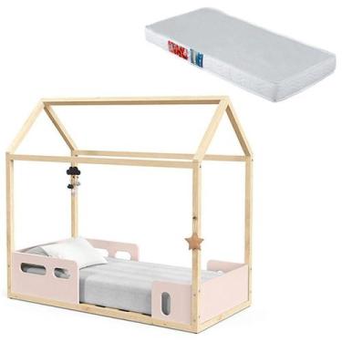 Imagem de Mini Cama Montessoriana Liv Rose Natural com Colchão - Matic - Matic M