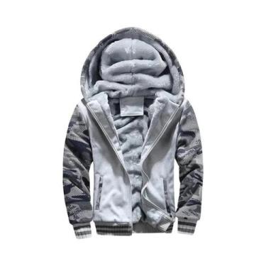 Imagem de Jaqueta De Inverno Masculina Camuflada Com Capuz De Manga Longa Casual