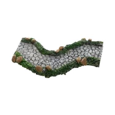 Imagem de Modelo De Caminho De Pedra Miniatura Curvado Para Cenário De Jardim De