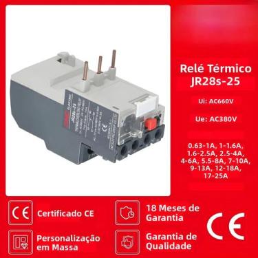 Imagem de Relé térmico CNC 50/60Hz 1.6A 2.5A 4A 6A 8A 10A 13A 18A 25A Relé de so