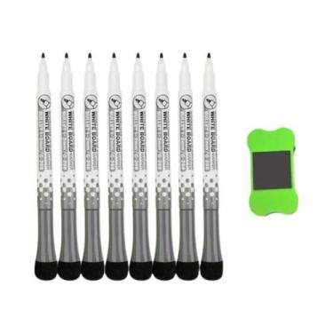 Imagem de Canetas Magnéticas Para Quadro Branco Em 8 Cores, Ponta Fina, À Base D