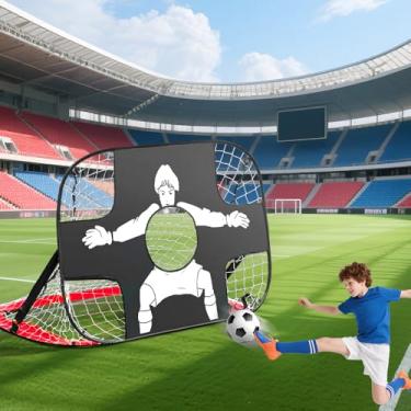 Imagem de Rede de Futebol Dobrável e Portátil, Trave Futebol, Gol de Futebol, Design Multifuncional para Treino de Futebol ao ar Livre e no Quintal e para Exercícios de Remate