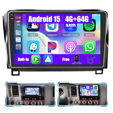 Imagem de Inefala [4G + 64G] Estéreo automotivo Android 15 para Toyota Tundra 2007-2013/Toyota Sequoia 2008-2019 com Carplay sem fio/Android Auto, rádio automotivo HD de 10 polegadas com GPS, Bluetooth, WiFi