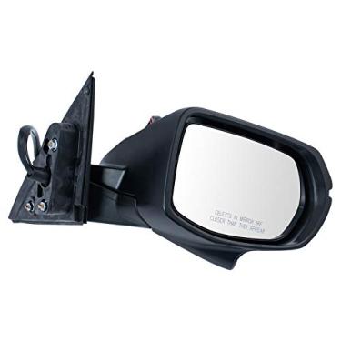 Imagem de TRQ Conjunto de espelho lateral do passageiro Power Heated Camera Turn Signal Paint para combinar com preto liso dobrável compatível com Honda HR-V EX 2016-2018 HR-V EX-L 2016-2018