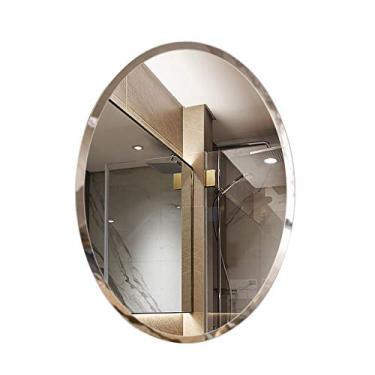 Imagem de Espelho de barbear HD limpo grande espelho de parede oval espelho de penteadeira sem espelho de cômoda para entradas, salas de estar, banheiro, espelhos de casa decoração