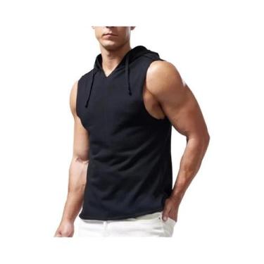 Imagem de Camisetas Regata Masculinas Com Capuz Estilo Hip Hop 2025 Novas Camise