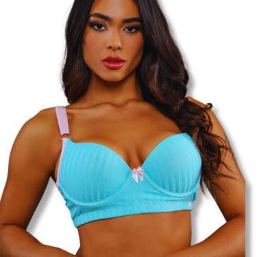 Imagem de Kit 6  Sutiãs Canelado Com Bojo Push Up Efeito Silicone Premium  - Lue