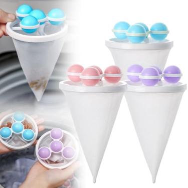 Imagem de 1 filtro para máquina de lavar – armadilha de malha de cone reutilizável com filtragem aprimorada – Acessório de lavanderia durável para pelos de animais de estimação, fiapos e detritos (1 peça