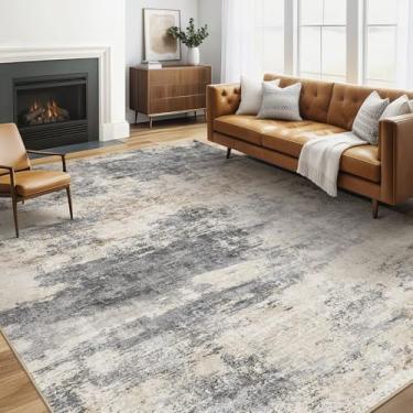 Imagem de Tapetes de área de 15 x 20 cm, sala de estar, lavável, grande, abstrato, moderno, macio, resistente a manchas, piso interno, antiderrapante, tapete para quarto, berçário, sala de jogos, sala de jantar