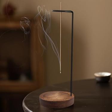 Imagem de Suporte de incenso para palitos – Suporte para queimador de incenso estilo reverso de 25,4 cm de altura com bandeja coletora de cinzas sem bagunça – Suporte de incenso de design moderno e minimalista