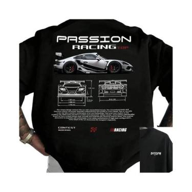 Imagem de Camiseta Casual Esportiva Masculina De Verão Em Algodão Com Estampa Gr