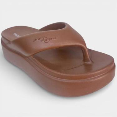 Imagem de Chinelo Piccadilly Plataforma Marshmallow Feminino - Marrom, 38