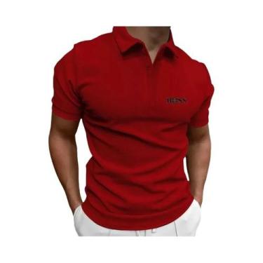 Imagem de Camisa Polo Masculina De Luxo Com Secagem Rápida E Estampa Para Negóci