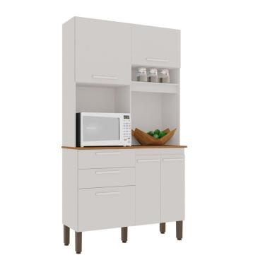 Imagem de Armário De Cozinha 5 Portas 2 Gavetas Dubai Salleto Branco
