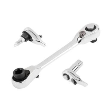 Imagem de Chave De Catraca De Liberação Rápida Dupla Face De 1/4 De Polegada Com