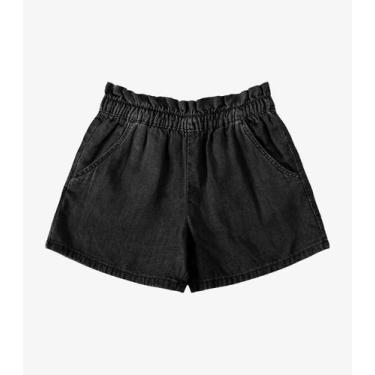 Imagem de Shorts Infantil Em Liocel Rovi Kids Preto, 14, Preto
