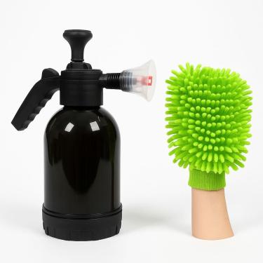 Imagem de Pulverizador Manual Portatil + Luva Pano Limpeza - Snow Foam Pulverizador Manual Borrifador Espuma 2l Veículos
